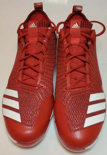 New Adidas Mid Baseball Metal Cleats RED (US Size 13.5)