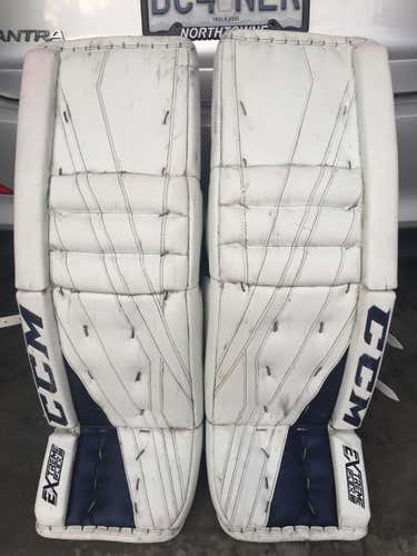 CCM Extreme Flex lll  Senior Pro Stock NCAA D1 goalie leg pads 33+2