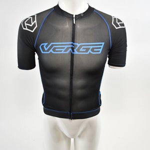 Brand New Verge TOR Short Sleeve Aero Cycling Jersey Black Blue Trim Mens Medium