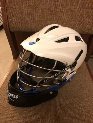 Pro 7 Goalie Helmet White/Blue