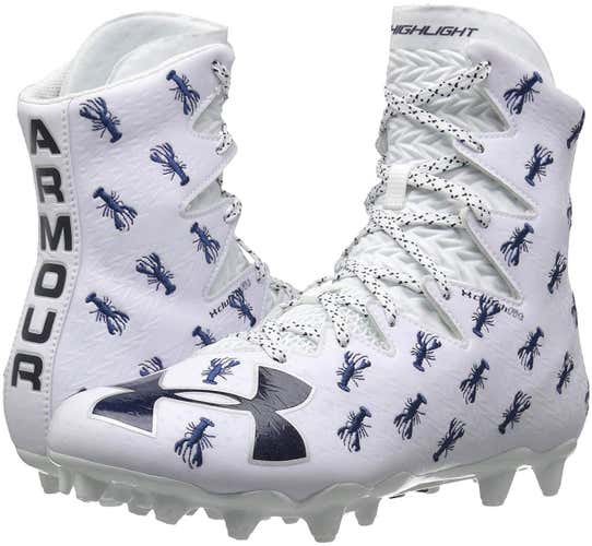 New Under Armour Highlight MC LACROSSE FOOTBALL Cleats White 1297354-101
