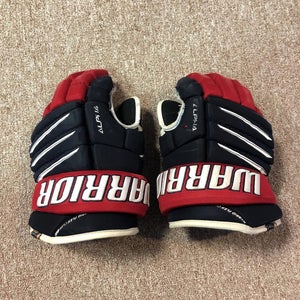 Game Worn Evansville Gloves (Warrior Alpha QX)
