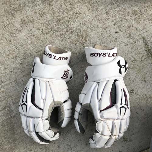 Boys Latin UA Gloves White