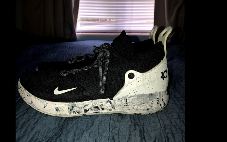 NIKE KD 11 BHM BLACK/WHITE-WHITE MARBLE BASKETBALL SHOES