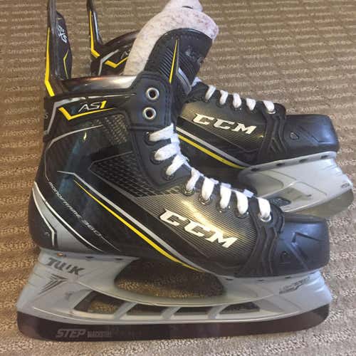 CCM Super Tacks AS1 Skates Size 8D w/ Grey Bauer Tuuk Lightspeed Edge Holders & STEP Blacksteel