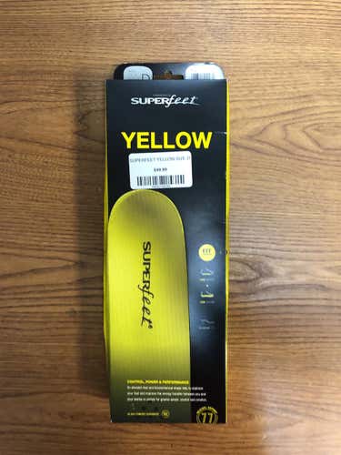 Brand New In The Box Super Feet Yellow Size D Insoles Size 7.5 - 9 Skate
