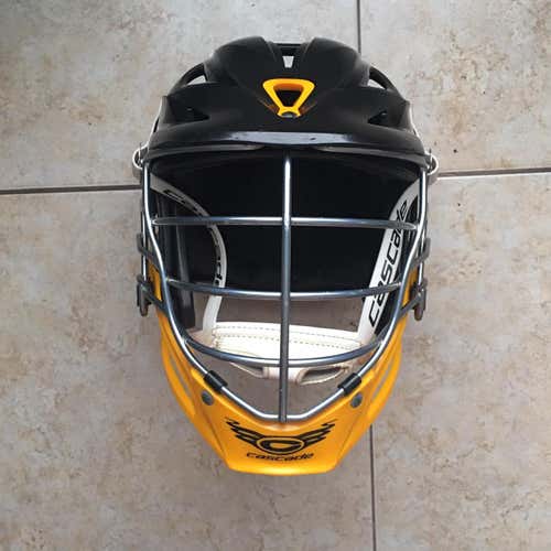 Black / Gold Cascade R Lacrosse Helmet