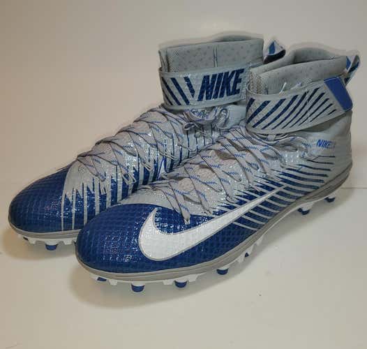 New Nike Lunarbeast Gray /Blue/White (US Size 16) NIKESKIN Football Cleats