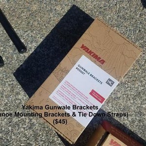 yakima gunwale brackets (canoe mounting brackets & tie down straps)