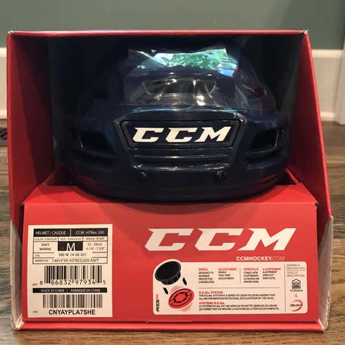 CCM Resistance 300 Helmet- Medium Navy Blue
