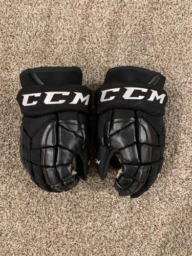 Used Black CCM HG14 Gloves 13”