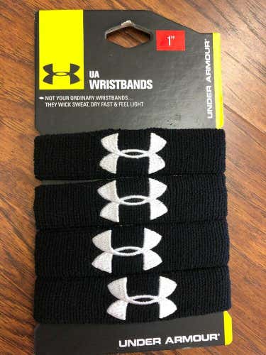 Under Armour UA Wristbands 1” Black Unisex