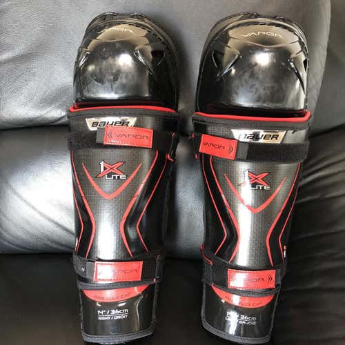 Used Bauer Vapor 1x Lite Shin Pads 14”