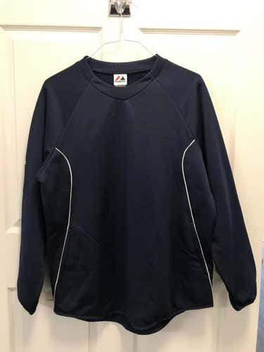NWOT Majestic Men’s Authentic Practice Pullover (Navy Blue, Size M)
