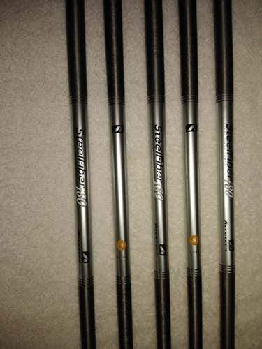 5 Aerotech Steelfiber i80 Graphite shafts .370 tip / Stiff Flex