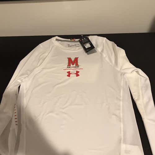 Maryland Under Armour White Long Sleeve