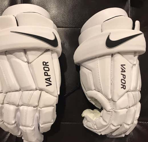 Nike Vapor Nwt New White Gloves Lax Lacrosse Large