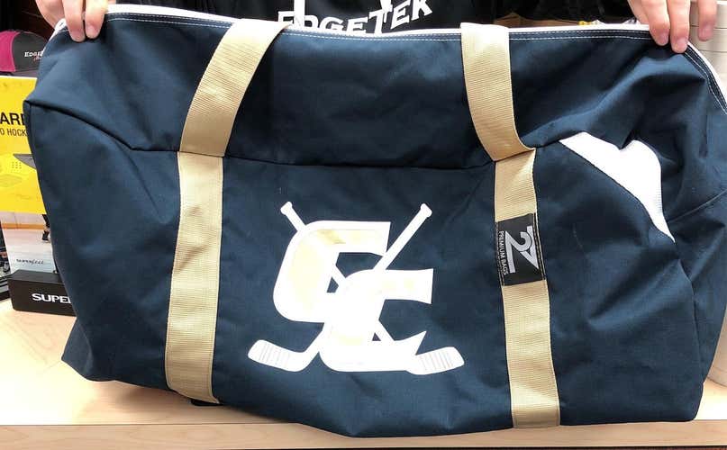 Custom Z2 Bag Navy And Vegas Gold With A White And Gold CCHA Logo On One Side