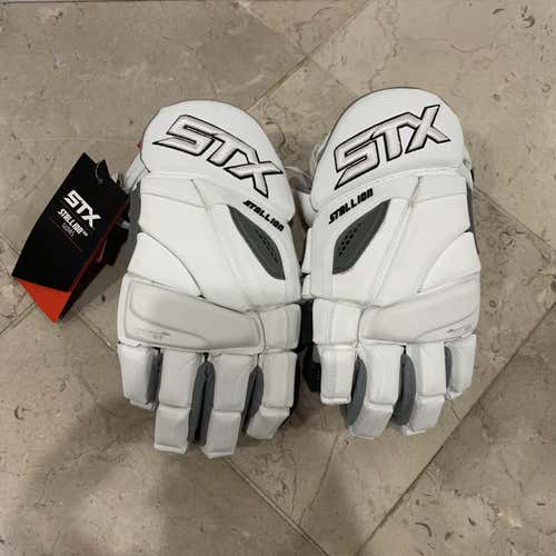 STX Stallion 500 Lacrosse Gloves White Large 13” NWT