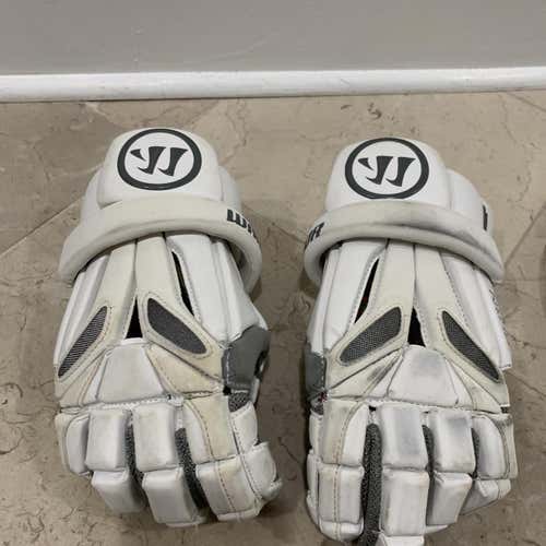 Warrior Burn Lacrosse Gloves White Large 13”