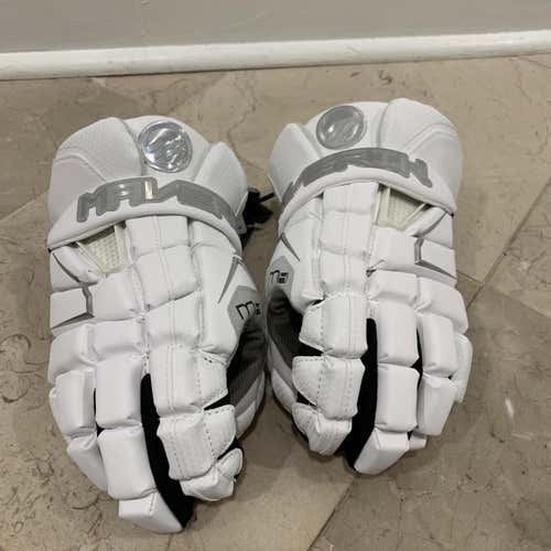 Maverik M4 Lacrosse Gloves White Medium 12” NWT