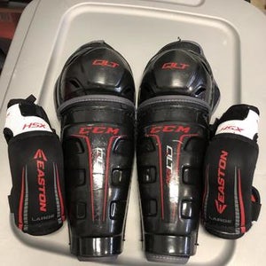 Kid CCM Youth 10” Shin Guards And Elbow Pads Set