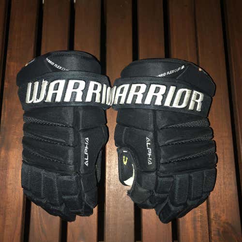 Used Warrior Alpha QX Pro Gloves Size 15” Senior