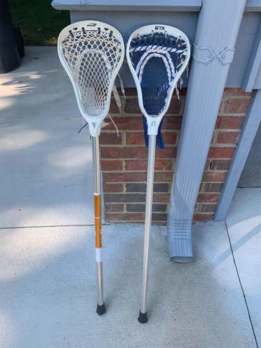 Two Beginning Lacrosse Sticks