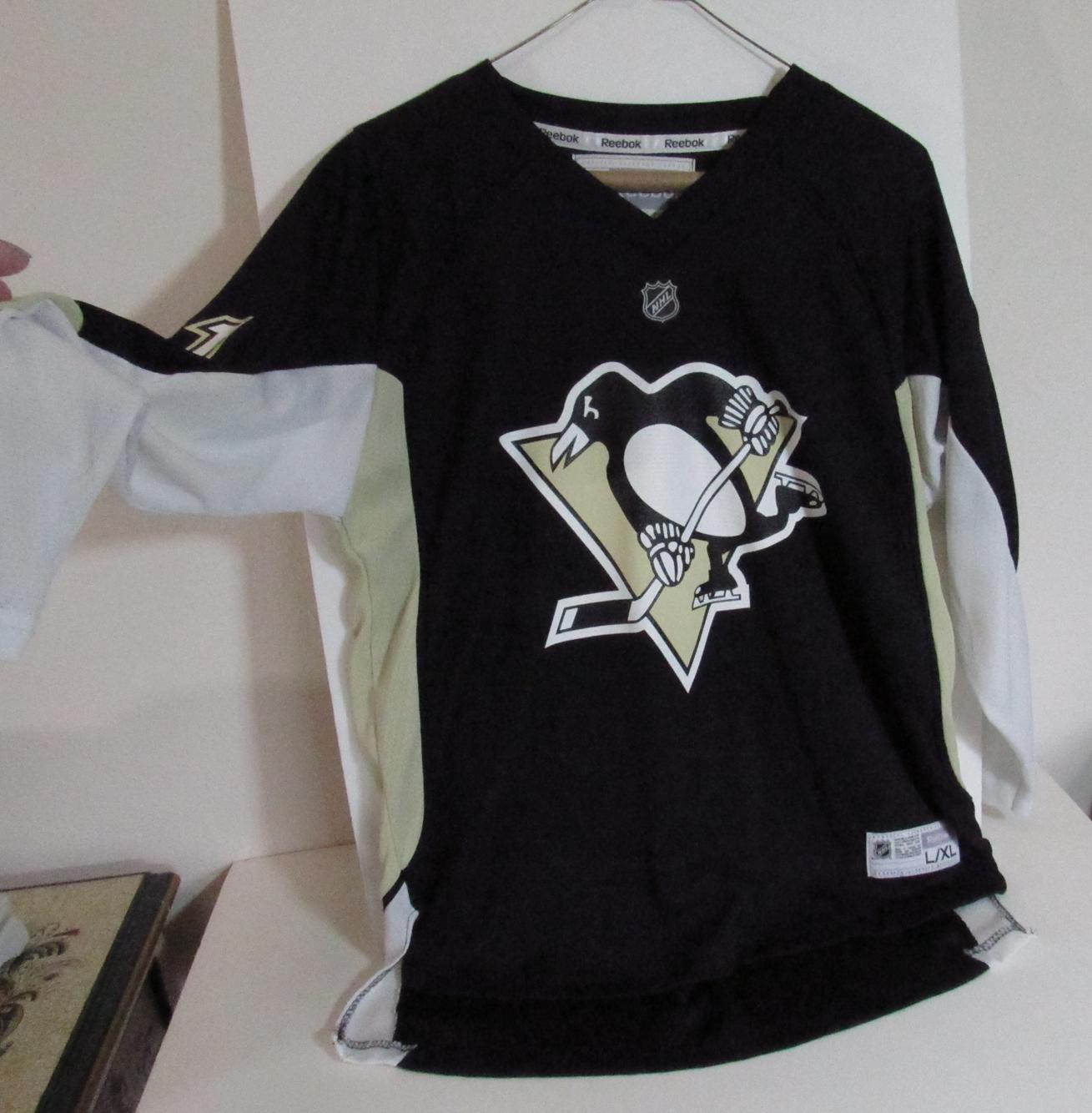 PITTSBURGH PENGUINS White Gold NEW Reebok Pro Light Weight Practice Jersey Large