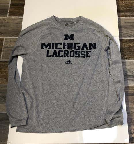 ADIDAS CLIMALITE University Of Michigan Lacrosse Long Sleeve