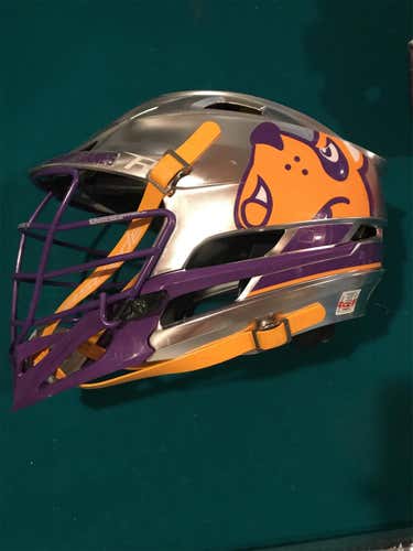 Lightly Used U Albany Cascade R Chrome Helmet