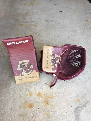 Boston College Bauer 2s Glove And Blocker Custom Graphic