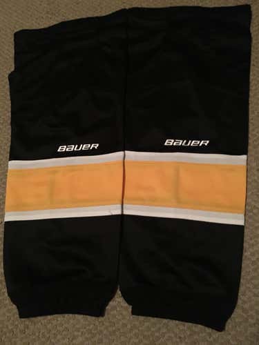 Bauer  Senior socks Black and Gold. Worn once and washed
