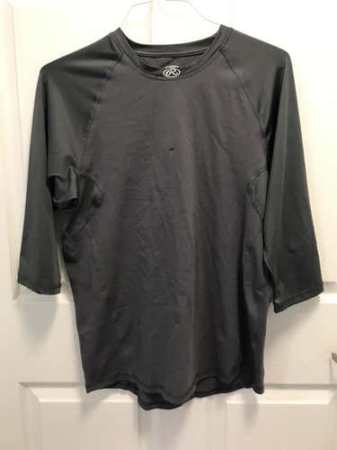 NWOT Rawlings Gray 3/4 Sleeve Baseball Shirt (Size Men’s M)