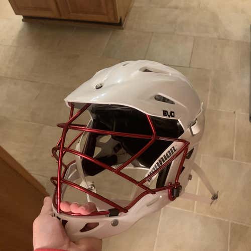 BN Warrior Evo Helmet w/ Red Chrome Facemask