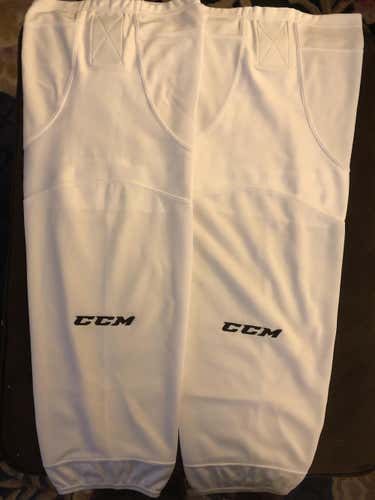 New CCM SX6000 Hockey Socks (SR/White Only)