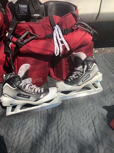 Bauer Reactor 9000 Goalie Skates Senior Pro Stock Size 9.5