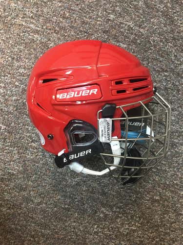 Brand new In Box Bauer Reakt 75 Helmet Combo Size Medium Color Red $120.00