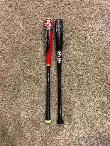 BAT PACK! Louisville Slugger Omaha 516 And Iron Maple Wood Bat