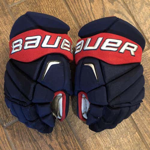 Game Used CBJ Bauer Pro Stock APX 2 13” Gloves Digital