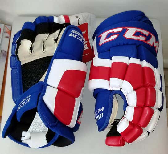 New CCM HG41 Red/White/Blue Senior Pro Stock  Gloves