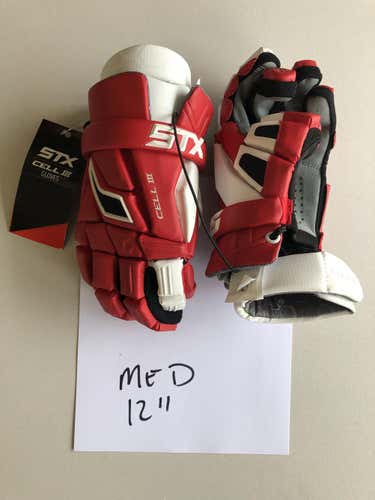 New STX Cell III Lacrosse Gloves