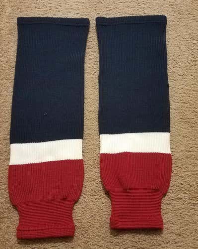 New Colorado Avalanche Knit Adult Hockey Socks-28"