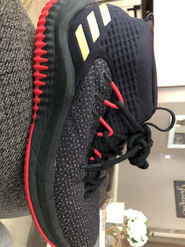 Dame Lillard, D Lillard, Adidas 10.5 Basketball Shoes (black/red/gold) Dame 4