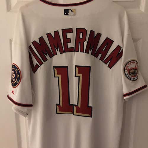 NWOT Washington Nationals Ryan Zimmerman Authentic Cool Base Home White 2008 Jersey (Size 48/XL)