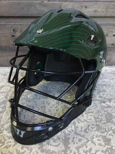Warrior TII Helmet Carbon Fiber Green Color
