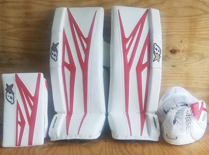 New Brian's G-NETIK 8.0 Goalie Set Senior - 34"+1" - Leg Pads and Gloves