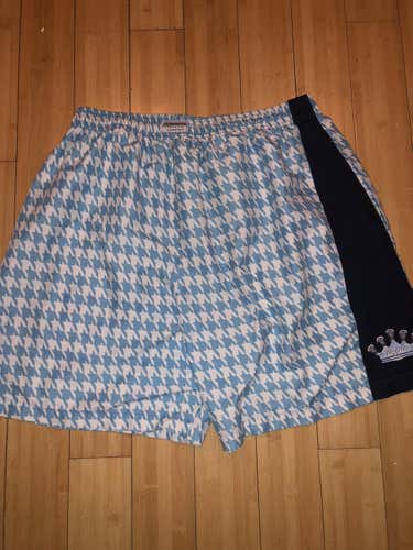 XL Royals Lacrosse Houndstooth Pattern Shorts