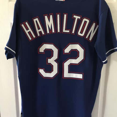 Authentic Texas Rangers Josh Hamilton Blue Alternate Cool Base Jersey (Size 40)