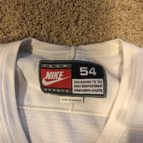 2 Pack White Nike Pro Stock Practice Jersey And Bauer Pro Stock Practice Jersey Both 54